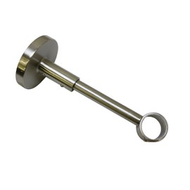 GARDINIA Träger mit Metallmontageplatte für Gardinenstange, 1-läufig, Geschlossen, Inkl. aller Montage-Teile, Serie Chicago, Ø 20 mm, Edelstahl-Optik