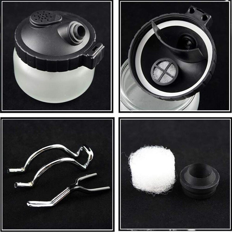 Airbrush Cleaner Bottle Cleaning Bottle with Stand Cleaner Pot for