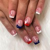 4th of July Press on Nails Short Square MABKJLF French