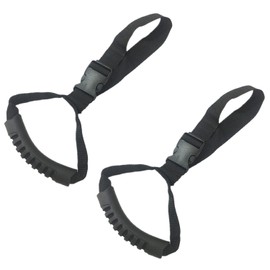 NABESHI Car Handle, Entry and Exit Aid, Grip, Handrails, Elderly, Retrofit (Black, 2 Pieces)