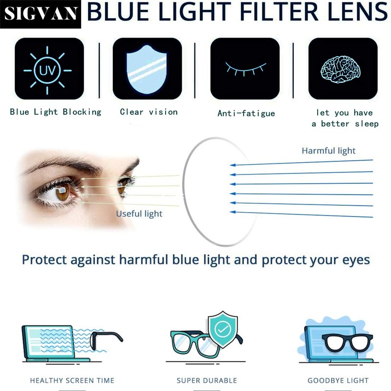 SIGVAN Ladies Reading Glasses Blue Light Blocking Spring Hinge Fashion