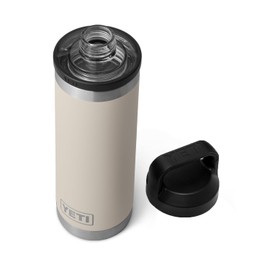 YETI Rambler 18 oz Bottle, Vacuum Insulated, Stainless Steel with Chug Cap, Cape Taupe