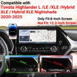Takeyman Car Phone Holder for 2020-2025 Toyota Highlander Accessories, Compatible MagSafe, 360° Rotation, Super Strong Magnetic Attraction(for 8 inch Screen only)