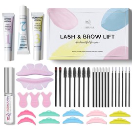 PERMANIA Wimpernlifting Set, Lash Lifting Set, Tuben Design | Pflegende Formel, 2-in-1-Wimpernwelle und Augenbrauenlaminierung, mit Silikon Augenpads, für den Salon oder zu Hause