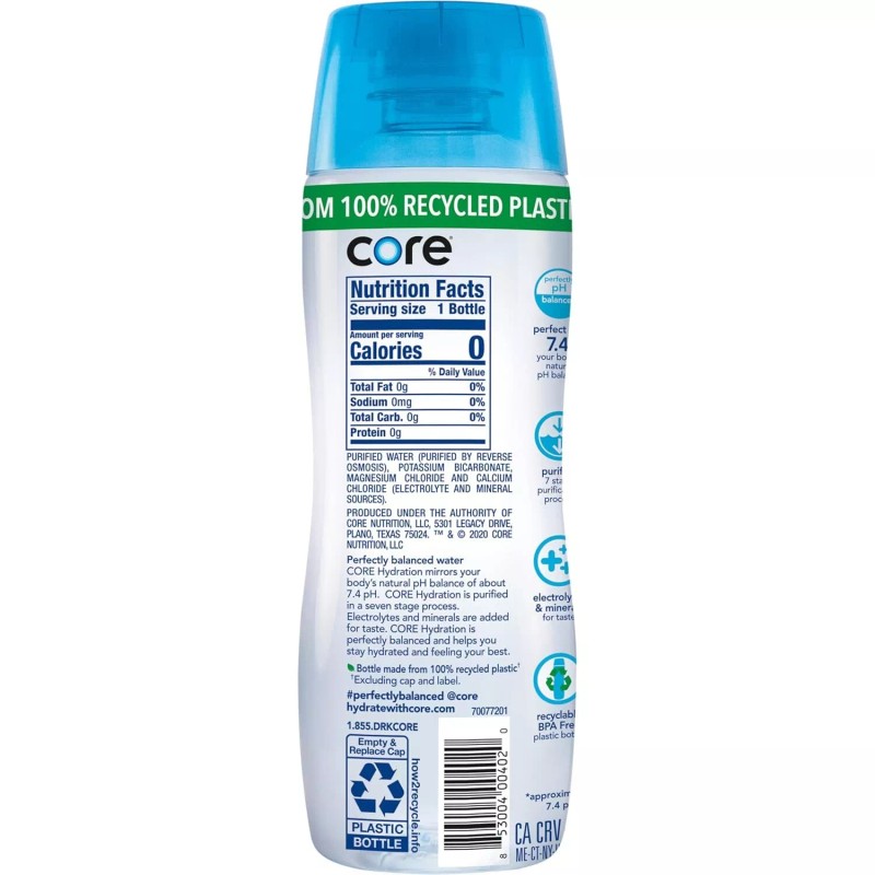 Core Hydration Water 20 Fl Oz Pack Of 24 Perfect