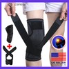 Compression Knee Sleeve with Strap - Brace Support for Gym, Joint Pain, and Arthritis Relief