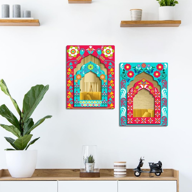 Sehaz Artworks Jharokha Wall Art | Wall Decoration Items for