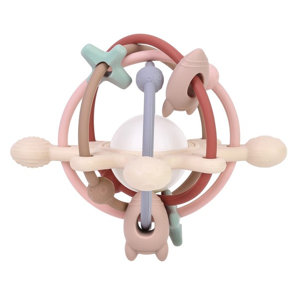 AULEGE Baby Teething Toy for Babies 3-12 Months, Silicone Baby