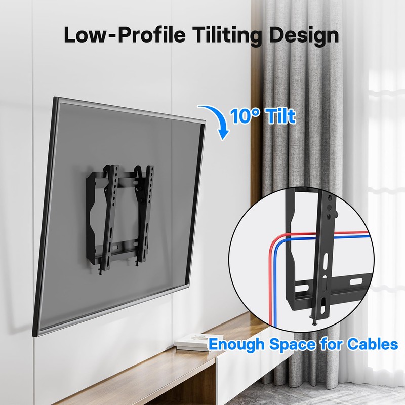 BONTEC BONTEC Low Profile TV Wall Mount Bracket for Most