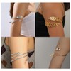 TOBENY 6 Pieces Arm Bracelet for Women Gold Mental Open