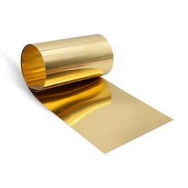 Uxney Brass Sheet, Brass Plate Gold Foil Sheets Brass Sheet Roll 1000 mm x 150 mm x 0.1 mm for Crafts, Electrical Repairs, DIY Projects