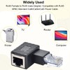 DKARDU 4Pcs Ethernet Adapter 90 Degree RJ45 Male to Female