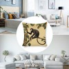santanu Black Monkey with Long Tail Animal Pillow Covers Invisible