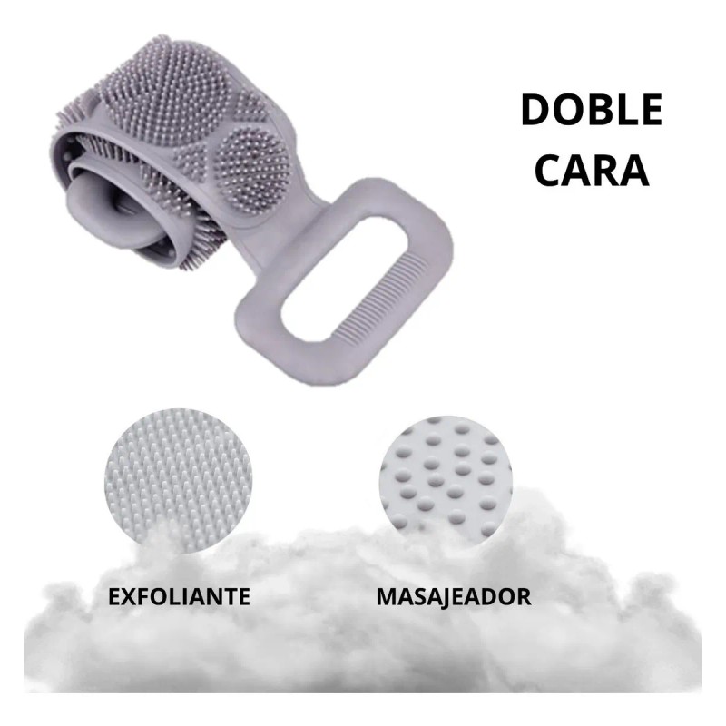 Cepillo Exfoliante De Silicon Doble Cara