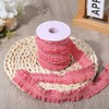 CABODYALS 10 Yards 1 Inch Red White Gingham Double Ruffle