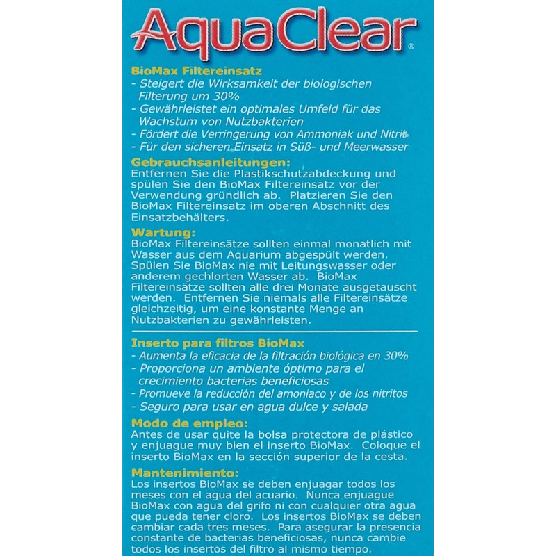 Aqua Clear AquaClear 20 BioMax, Aquarium Filter Replacement Media, A1370A1
