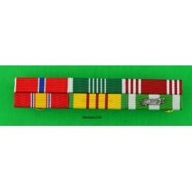 Army 6 Ribbon Bar - Vietnam War - Bronze Star - Army Commendation - Good Conduct