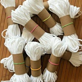 Unbranded 10 Yards Of 3mm (1/8'') Soft Round Elastic Band Cord For Bead DIY / Face Masks