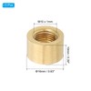 PATIKIL Lamp Pipe Brass Coupling Nut, 5 Pcs 10mm Long