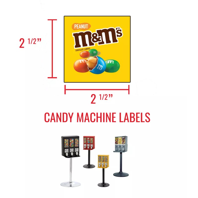 Unbranded (16) CANDY VENDING MACHINE STICKERS LABELS - MEGA VARIETY