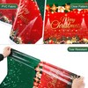 Yoption 3 Pack Christmas Tablecloth Disposable, Red Green Plastic Rectangle