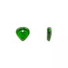 Czech Bead, 50 Czech Pressed Glass Emerald Green 9x8.5mm Top