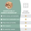 Set of 3 Bamboo Organizer Desktop Drawers - 1, 2,