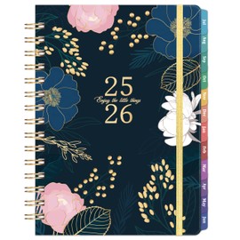 Planner 2025-2026 - Academic Planner 2025-2026, Weekly and Monthly Planner, Jul 2025 - Jun 2026, 6.4" x 8.5", Twin-Wire Binding, 180° Lay-Flat, Thick Paper, Colorful Monthly Tabs, Inner Pocket, Holidays