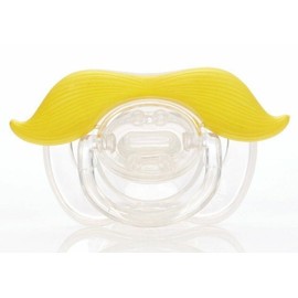 Mustachifier The Gentleman Blonde Mustache Pacifier Funny Baby Silicone Binkie