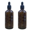 2PCS 100ml 3.4oz Empty Refillable Amber Glass Graduated Scale Dropping