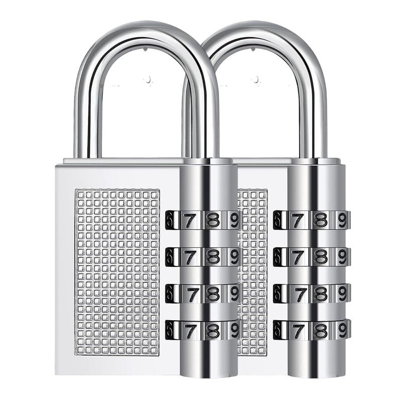 TheGeekLa Combination Padlock with 4-Digit Smooth Dial Lock Security Padlock