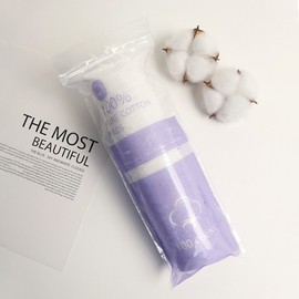 Thick 3-Layer Round Makeup Remover Cotton Pads Free Size/Assorted Color Round Cotton Sheets 100 Count 10ea