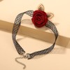 Jumwrit Lace Choker Necklace Gothic Collar Necklace Tassel Chain Flower