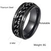 Udolfly Mens Fidget Rings Anxiety Rings for Men Womens Chain