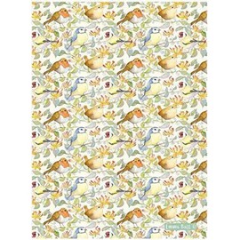 Emma Ball Garden Birds and Honeysuckle Cotton Tea Towel
