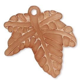 Platinum Drop, Charm, 100 Frosted Light Brown Acrylic 20x20mm Leaf Charms *