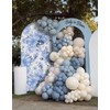 Blue Florasl Arch Backdrop Cover Baby in Bloom Baby Shower