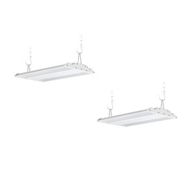 Xapolu 1.4FT LED High Bay Shop Light, 130W/100W/80W Tunable 18200LM, 5000K Daylight 120-270V Commercial LED Linear High Bay Lights for Garage Warehouse Workshop, ETL/DLC Listed (2 Pack)