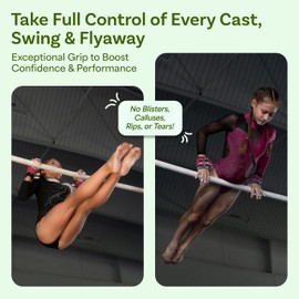 LEVIERO Gymnastics Grips Set, Grips for Gymnastics Girls, Dowel Grips with Soft Leather, Double Buckle Wrist Closure, and Adjustable Finger Holes, for All Ages - (Pink, 000)