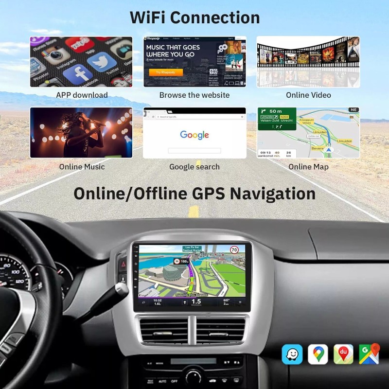 Unbranded For 2006-2008 Honda Pilot Car Radio Stereo Carplay WIFI