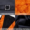 Barry.Wang Mens Paisley Vest Tie Set Burnt Orange Silk Jacquard
