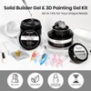 MIZHSE 30g Clear Solid Builder Gel and 15g 3D Nail