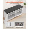 VEVOR Shoe Storage Bench with Padded Cushion & 2 Barn