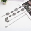Vintage Oval Carved Metal Waist Chain for Women – Retro