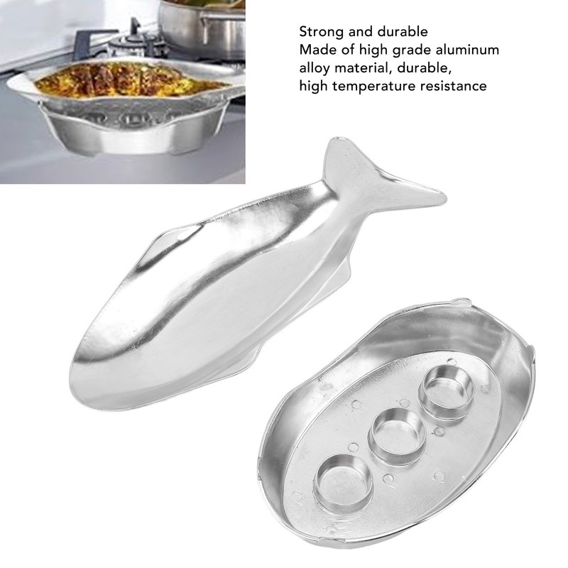 Fish Shaped Grilling Pan Uniform Heating Aluminum Alloy Fish Serving