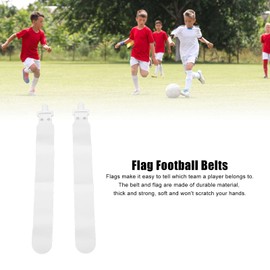 Juego de Fútbol de Bandera Ajustable de 5 Piezas con Cinturones de Fútbol de Bandera Ajustables de PP, para Equipos de Entrenamiento de Jóvenes y Adultos (WHITE)