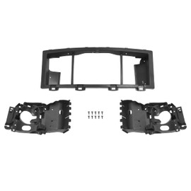 HECASA Header Panel Compatible with 1999-2004 Ford Excursion F250 F350 F450 F550 Super Duty Grille Headlamp Mounting Nose Header Panel Plastic(PP) Replacement for F81Z8A284AA FO1221115 3PCs