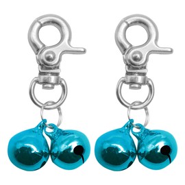 EXPAWLORER Cat Bell 2 Pack - Cat Collar Accessories Bells Loud with Claw Buckle, Pet Jingle Charm Ornament Training Pendant Jewelry, Tracker for Saving Birds, Neck Decoration for Dogs Kitten, Blue