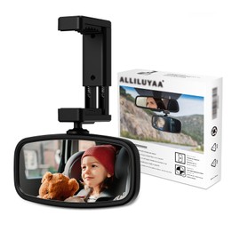 KERHAND 360-Degree Baby Car Mirror for Rear-Facing Seats,Kids Safety Mirrors with Tool-Free Installation,Kids Rear View Mirror BPA-Free Shatterproof & ASTM Certified (Adjustable 14"-22") (1 pack)