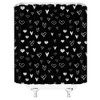 UOZXOML Black White Heart Shower Curtain Valentine's Day Love Romantic